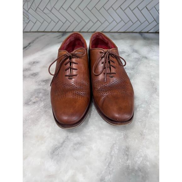 Cole Haan Washington Grand Laser Wingtip Oxford Brown Leather Men’s Shoes Sz 9 - Picture 2 of 13